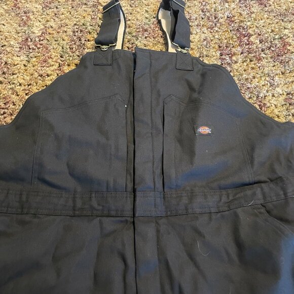 DICKIE's Men's Premium Insulated Duck Canvas Bib Overalls (2XL) - Picture 4 of 11